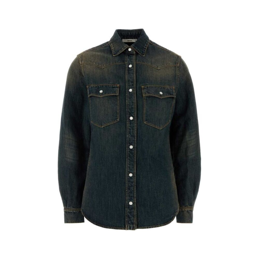 Fendi Women Denim Shirt